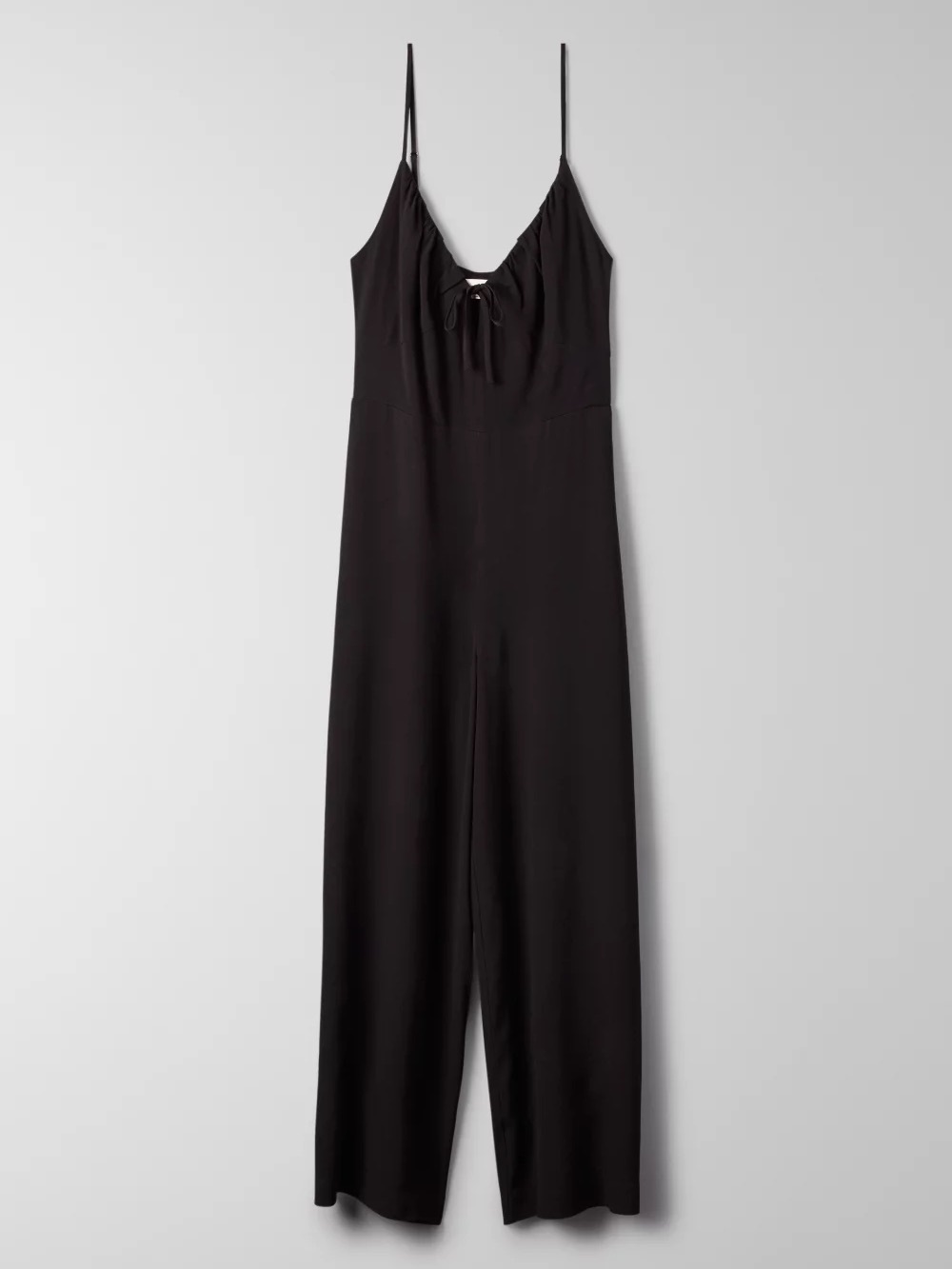 Aritzia Wilfred Isadore Sleeveless Wide Leg Jumpsuit Black